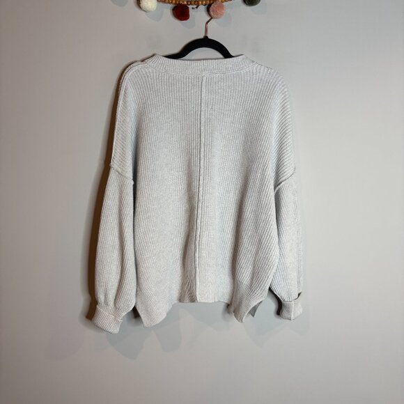Aerie grey ribbed oversized sweater - Picture 5 of 5